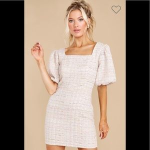 Red Dress Upper East Side Pink Multi Tweed Dress